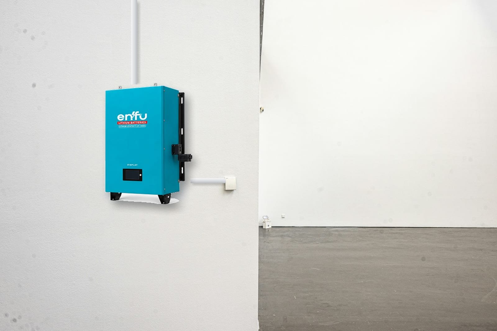 Enfu wall battery mounted in a home