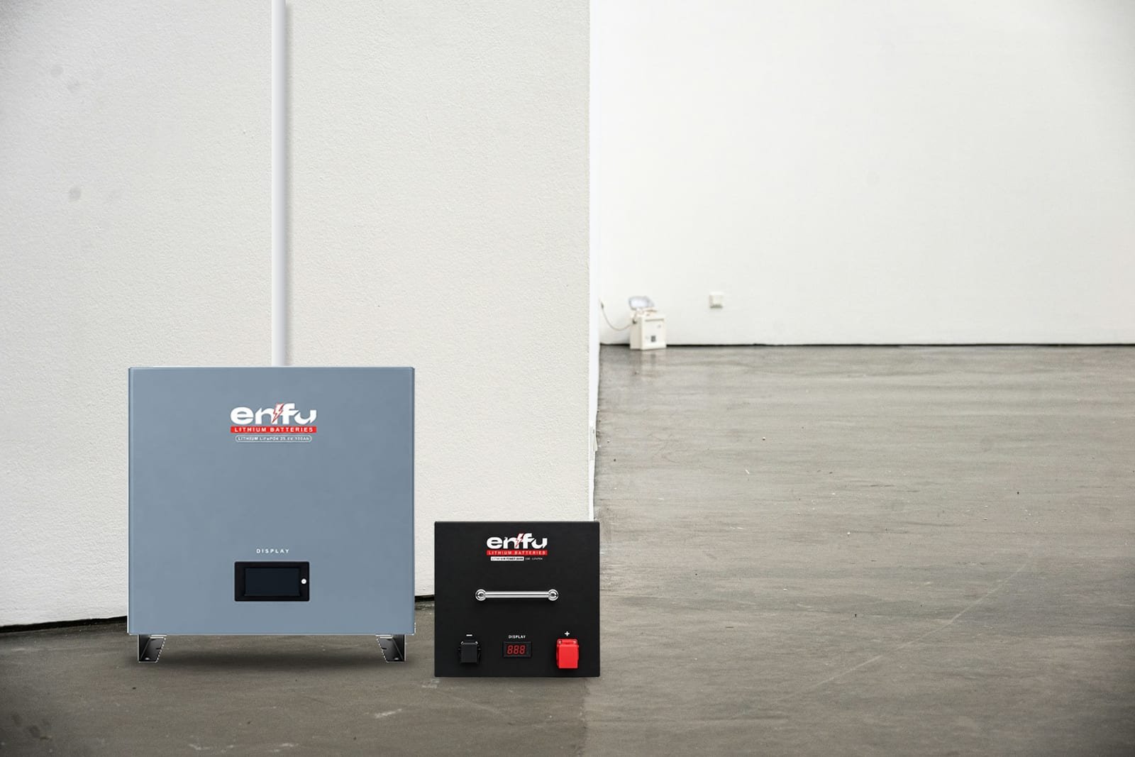 Enfu floor-standing battery and power bank in a shop
